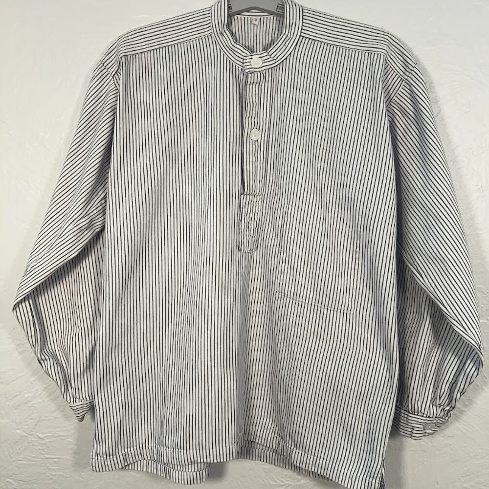 Vintage 1980s Issey Miyake Striped Popover Tunic Shirt Archival Japan Size 3 M L